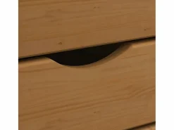 vidaxl Cajonera con ruedas MOSS madera maciza pino marrón miel