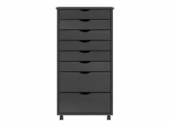 vidaxl Cajonera con ruedas MOSS madera maciza de pino Gris