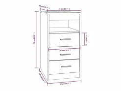 Sale Cajonera de madera contrachapada Sonoma 40x50x76 cm Columna De Baño
