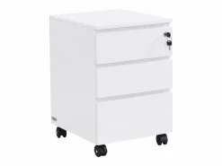 Clearance Vente-unique Cajonera de oficina con 3 cajones en color - OLBERDA Blanco
