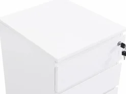 Clearance Vente-unique Cajonera de oficina con 3 cajones en color - OLBERDA Blanco
