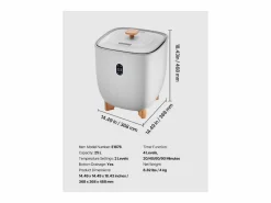 New Calentador de Toallas SucceBuy 25 L, Cubo Secatoallas para Baño, con Pantalla LED, Regulación de Temperatura y Temporizador 20/40/60/90 min Toallero Eléctrico