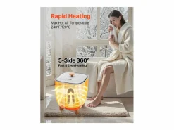 New Calentador de Toallas SucceBuy 25 L, Cubo Secatoallas para Baño, con Pantalla LED, Regulación de Temperatura y Temporizador 20/40/60/90 min Toallero Eléctrico