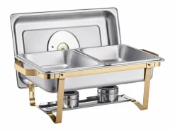 Best Calentadores de Comida SucceBuy Juego de Bufé Rectangular de 7.5 L (Juego de 2, con Bandejas de Acero Inoxidable de Tamaño Medio)