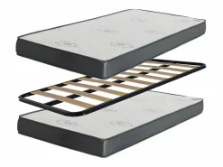 Cama + elevable aglomerado con somier 105/90 cm