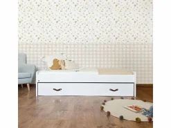 Online Cama + elevable aglomerado con somier y colchones 105/105 cm Blanco