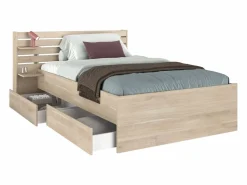 Online Vente-unique Cama 120 x 190 cm con 4 cajones color natural - TENALIA Color natural claro