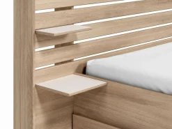 Best Vente-unique Cama 140 x 190/200 cm con 4 cajones color natural - TENALIA II Color natural claro
