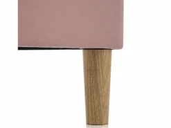 Discount Cama 90 x 190 cm con cabecero regulable - Terciopelo - LEDs - Cama Terciopelo