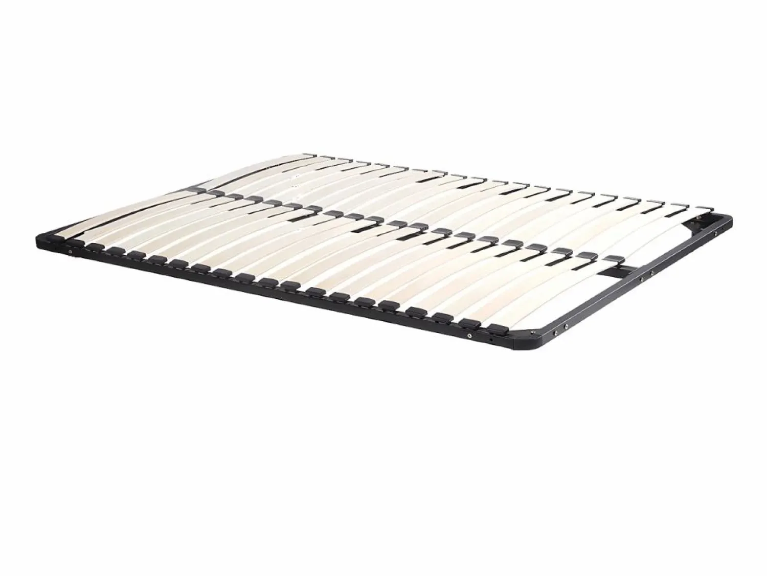 Clearance Vente-unique Cama 120 x 190 cm con compartimentos color blanco y natural + somier + colchón - KINSELIA Color natural claro / Blanco