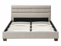 Best Cama 140 x 190 cm de tela de color + colchón - FAUSTIN Cama Adulto