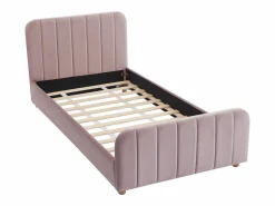 Vente-unique Cama 90 x 190 cm en terciopelo con costuras - ROGADI