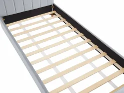 Outlet Cama 90 x 190 cm en terciopelo con costuras - ROGADI Cama Terciopelo