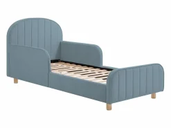 Online Vente-unique Cama 90 x 190 cm tejido texturizado en color - MIRAVELO Azul