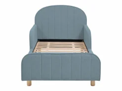 Online Vente-unique Cama 90 x 190 cm tejido texturizado en color - MIRAVELO Azul