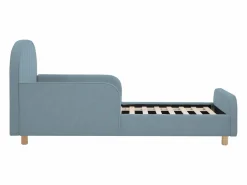 Online Vente-unique Cama 90 x 190 cm tejido texturizado en color - MIRAVELO Azul