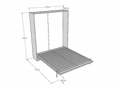 ITAMOBY Cama abatible 160 vertical Kentaro Fresno