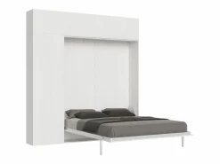 ITAMOBY Cama abatible 160 vertical Kentaro con columna - módulo a pared superior - módulo con apertura vasistas Fresno