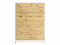Vente-unique Cama abatible 160 x 200 cm apertura vertical con leds blanco y natural - RAPILI