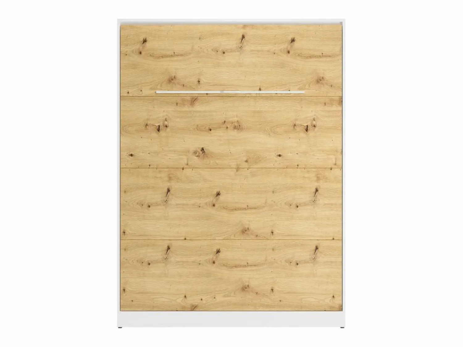 Vente-unique Cama abatible 160 x 200 cm apertura vertical con leds blanco y natural - RAPILI