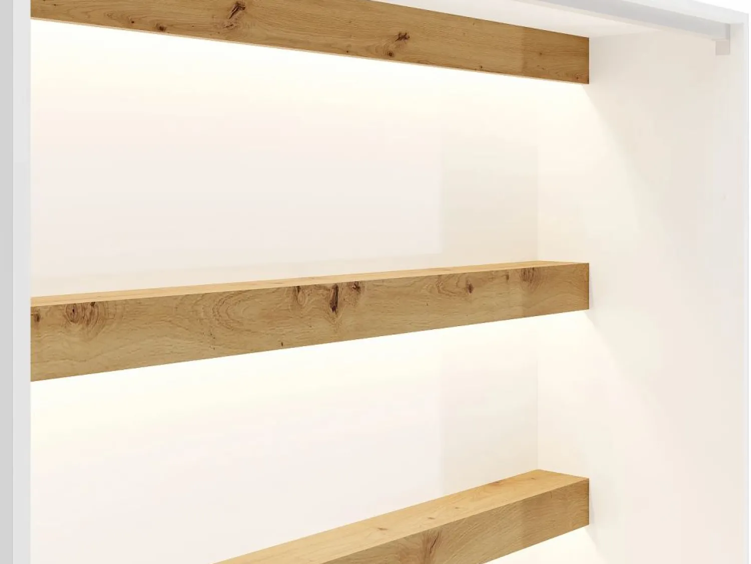 Vente-unique Cama abatible 160 x 200 cm apertura vertical con leds blanco y natural - RAPILI
