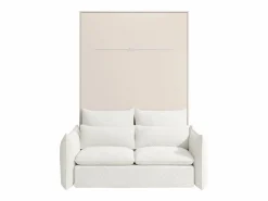 Sale Cama abatible 140 x 200 cm apertura vertical manual leds + sofá - RAPILI Cama Abatible
