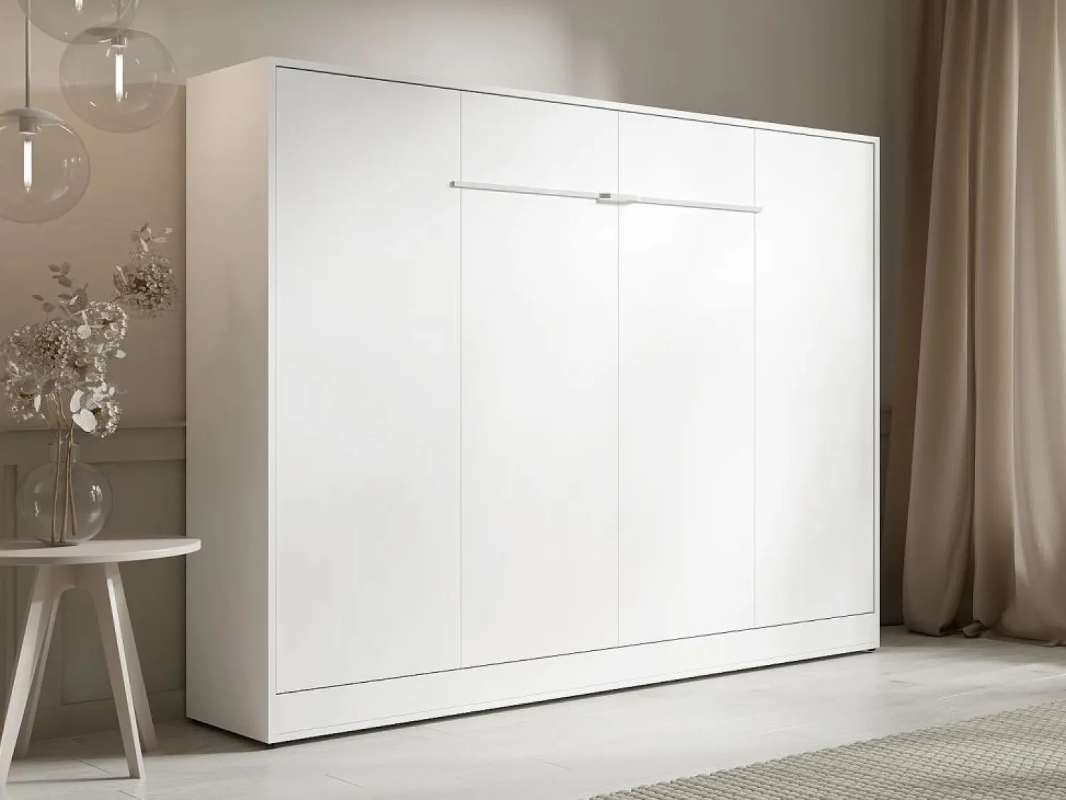 Discount Cama abatible 140 x 200 cm apertura horizontal manual leds + colchón - RAPILI Cama Abatible