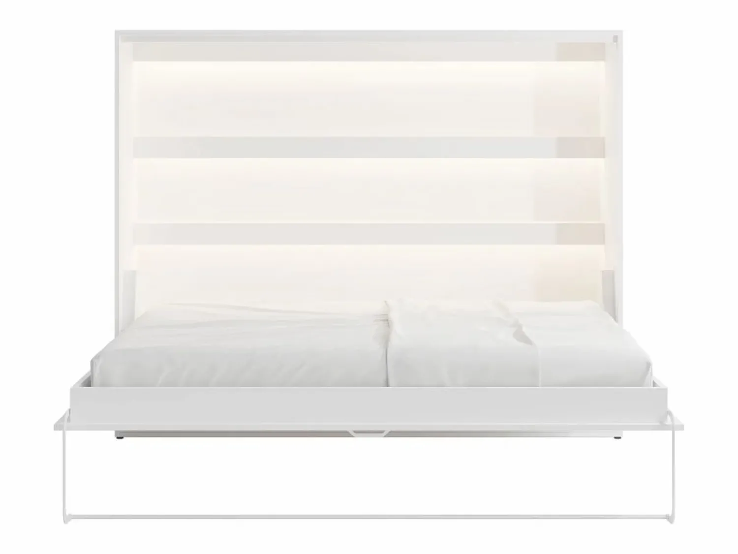Discount Cama abatible 140 x 200 cm apertura horizontal manual leds + colchón - RAPILI Cama Abatible