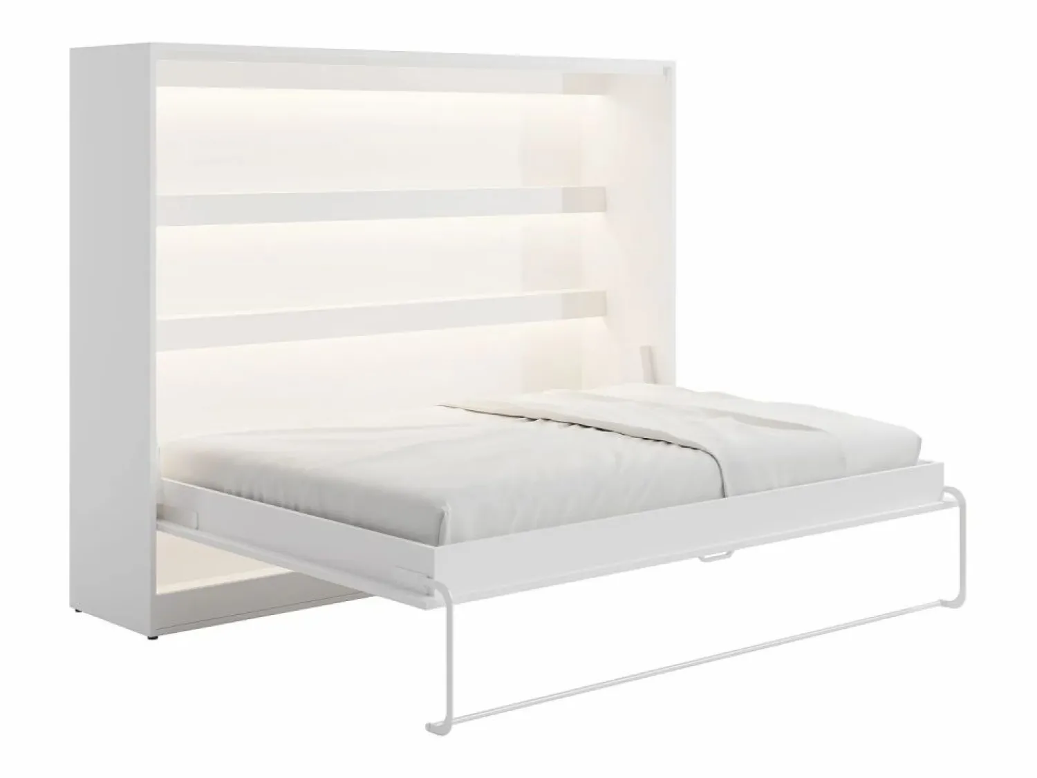 Discount Cama abatible 140 x 200 cm apertura horizontal manual leds + colchón - RAPILI Cama Abatible