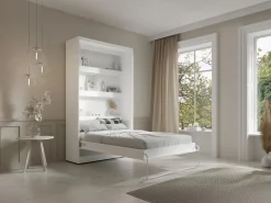 Best Cama abatible 120 x 200 cm apertura vertical manual leds + colchón - RAPILI Cama Abatible