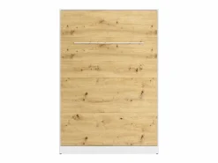Discount Cama abatible de 140 x 200 cm apertura vertical leds blanco y natural + colchón - RAPILI Cama Abatible|Cama Con Almacenaje
