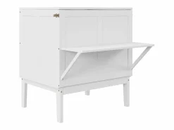 ModernLuxe Cama abatible de madera 90x200 cm - con somier - Blanco