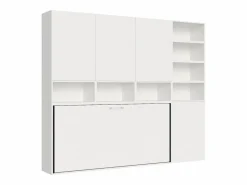 New ITAMOBY Cama abatible individual horizontal Kando composición E Fresno Blanco