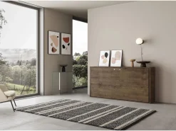 ITAMOBY Cama abatible individual horizontal Kando Nogal Marru00f3n