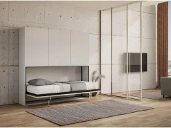 New Cama abatible individual horizontal Kando composición D Fresno Cama Abatible