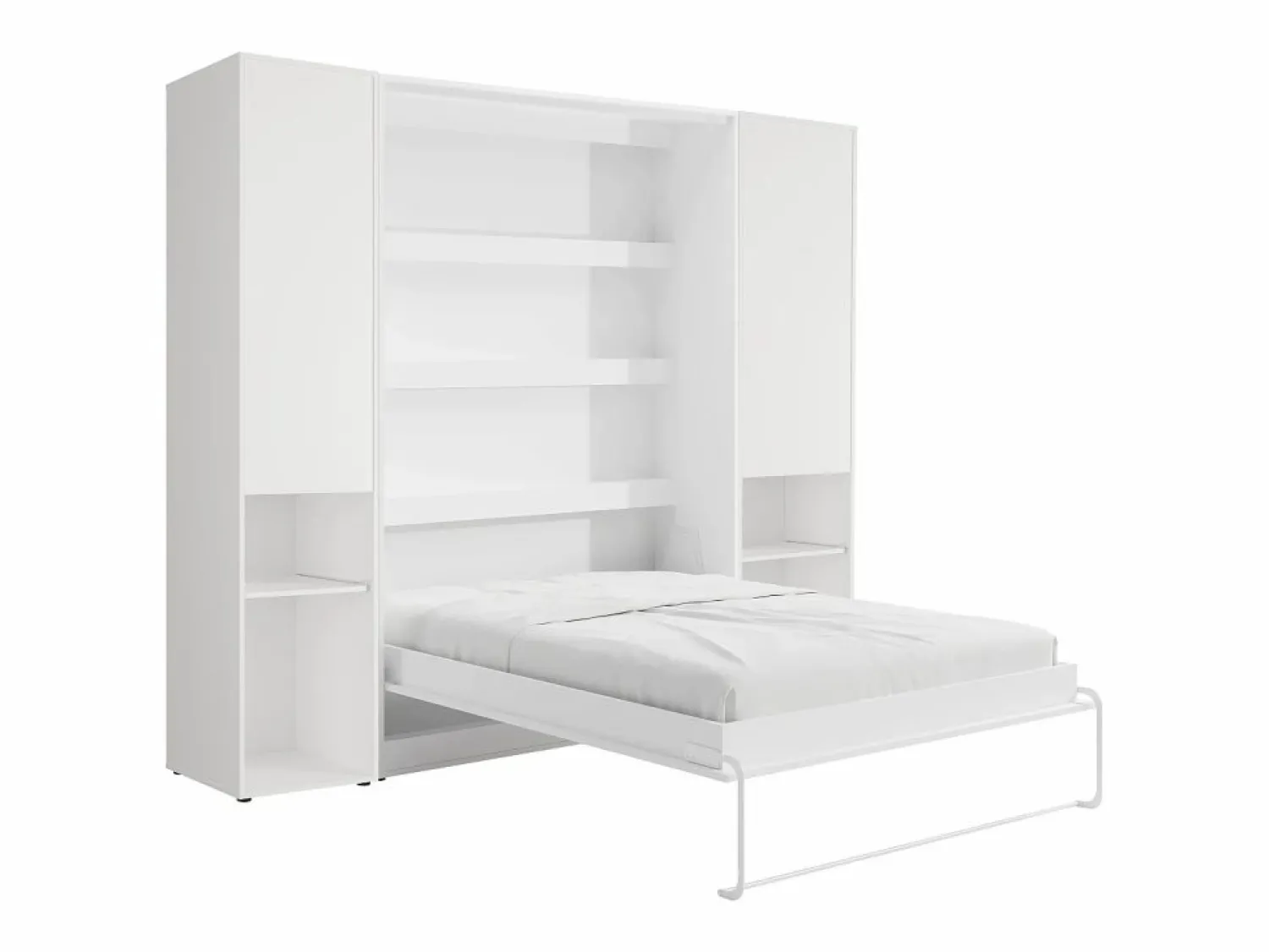 Outlet Cama abatible vertical 160 x 200 cm 2 armarios + colchón - RAPILI Cama Abatible