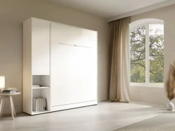 Sale Vente-unique Cama abatible vertical 140 x 200 cm 1 armario - RAPILI Blanco