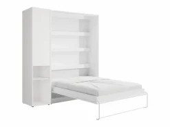 Sale Vente-unique Cama abatible vertical 140 x 200 cm 1 armario - RAPILI Blanco