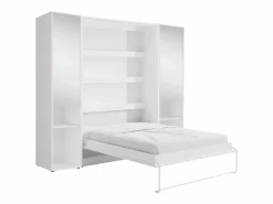 Online Cama abatible vertical 140 x 200 cm 2 armarios + espejo + colchón - RAPILI Cama Abatible