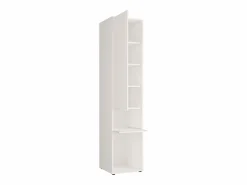 Vente-unique Cama abatible vertical 160 x 200 cm blanca 1 armario + colchón - RAPILI Blanco