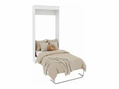 Discount Cama abatible vertical aglomerado melaminizado 90x190cm Blanco