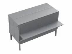 Sale DripeX Cama abatible 140x200 cm - Con estructura de láminas - Madera - Carga máx. 200 kg - Gris