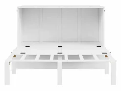 Outlet Cama abatible 140x200 cm - Con estructura de láminas - Madera - Carga máx. 200 kg - Cama Abatible