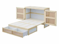 Online Hauss Spole Cama abatible 140x200 cm con somier y 2 cajones - Natural claro Color natural claro