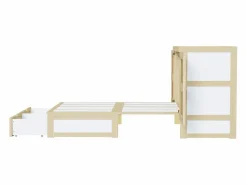 Online Hauss Spole Cama abatible 140x200 cm con somier y 2 cajones - Natural claro Color natural claro