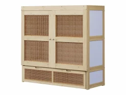 Online Hauss Spole Cama abatible 140x200 cm con somier y 2 cajones - Natural claro Color natural claro