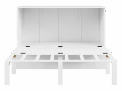 Outlet Hauss Spole Cama abatible 140x200 cm, con somier - Cama niño/adulto - Madera blanca Blanco