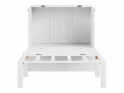 Sale Cama abatible 90x200 cm en madera - Con somier de láminas - Carga máx. 150 kg - Cama Abatible