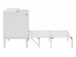 Sale Cama abatible 90x200 cm en madera - Con somier de láminas - Carga máx. 150 kg - Cama Abatible