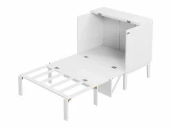 Sale Cama abatible 90x200 cm en madera - Con somier de láminas - Carga máx. 150 kg - Cama Abatible
